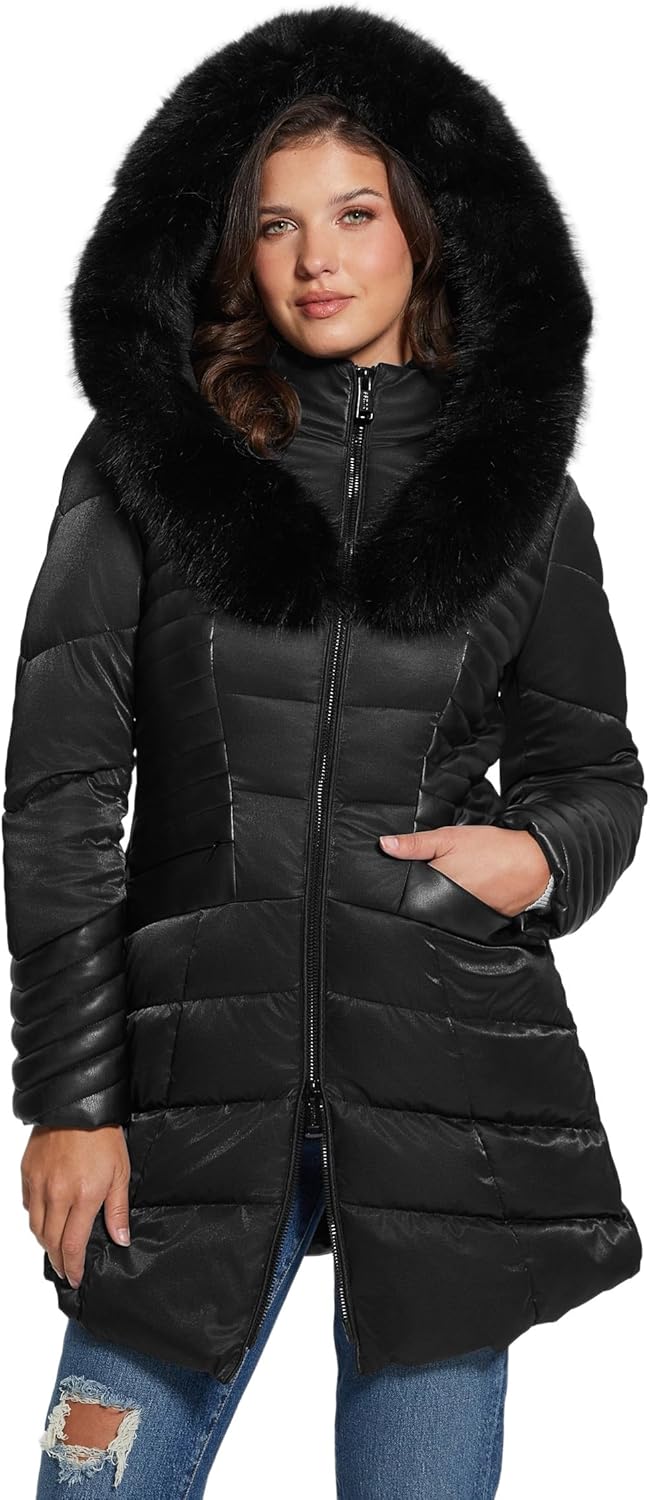 GUESS Oxana Hooded Puffer Coat
