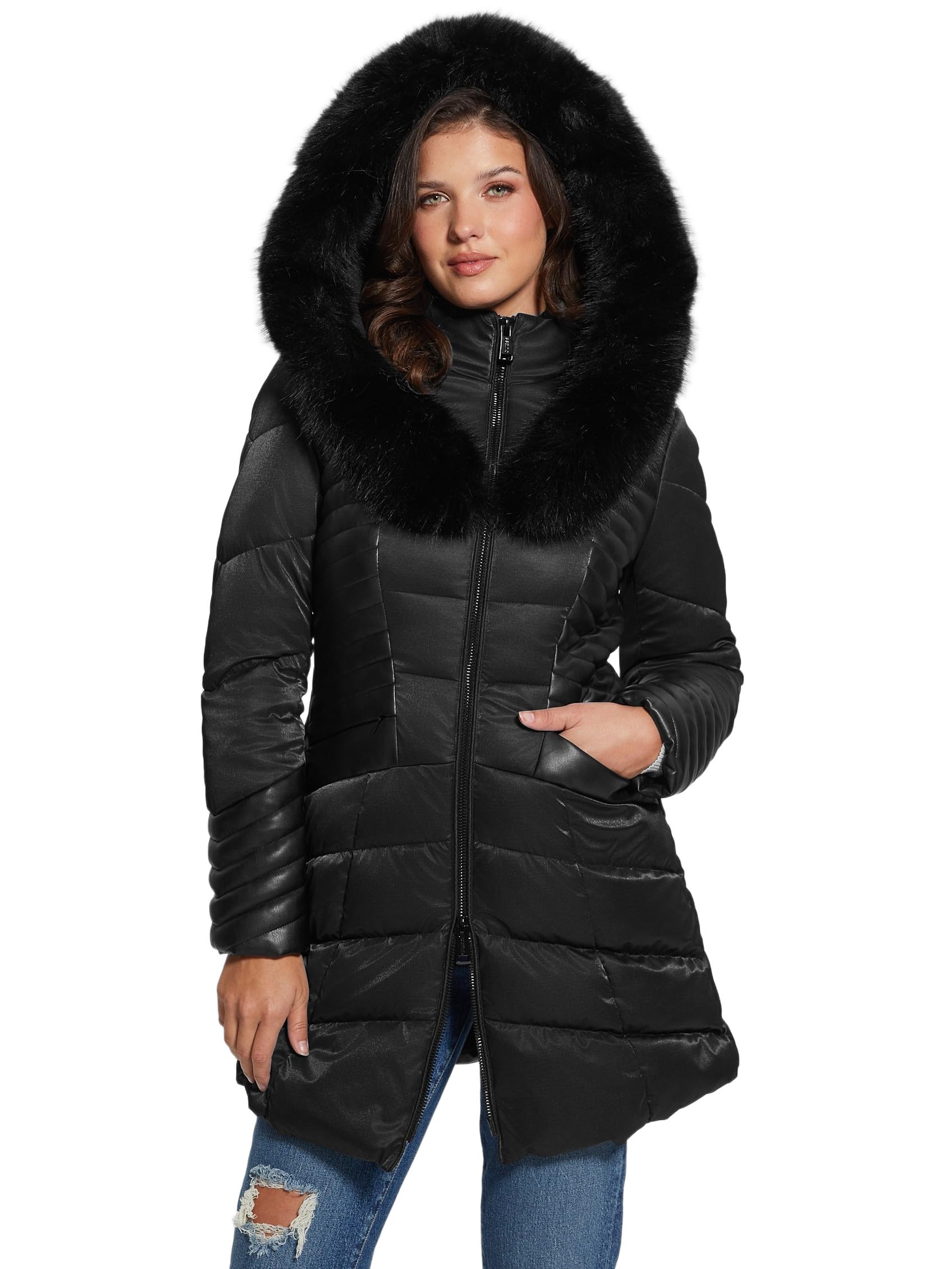 GUESS Doudounes jeans new oxana jblk jet black a996 M