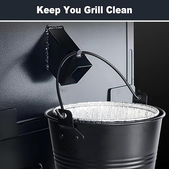30 Pack BAC407 Grease Bucket Liner for Trigger Grill, Drip Liner Drip Pan HDW152 Grease Bucket for Traeger Pro Series 575/780, 20/22/34, Ironwood 650/885 Grill, Pitbos Pellet Grille Smoker
