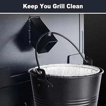 30 Pack BAC407 Grease Bucket Liner for Trigger Grill, Drip Liner Drip Pan HDW152 Grease Bucket for Traeger Pro Series 575/780, 20/22/34, Ironwood 650/885 Grill, Pitbos Pellet Grille Smoker