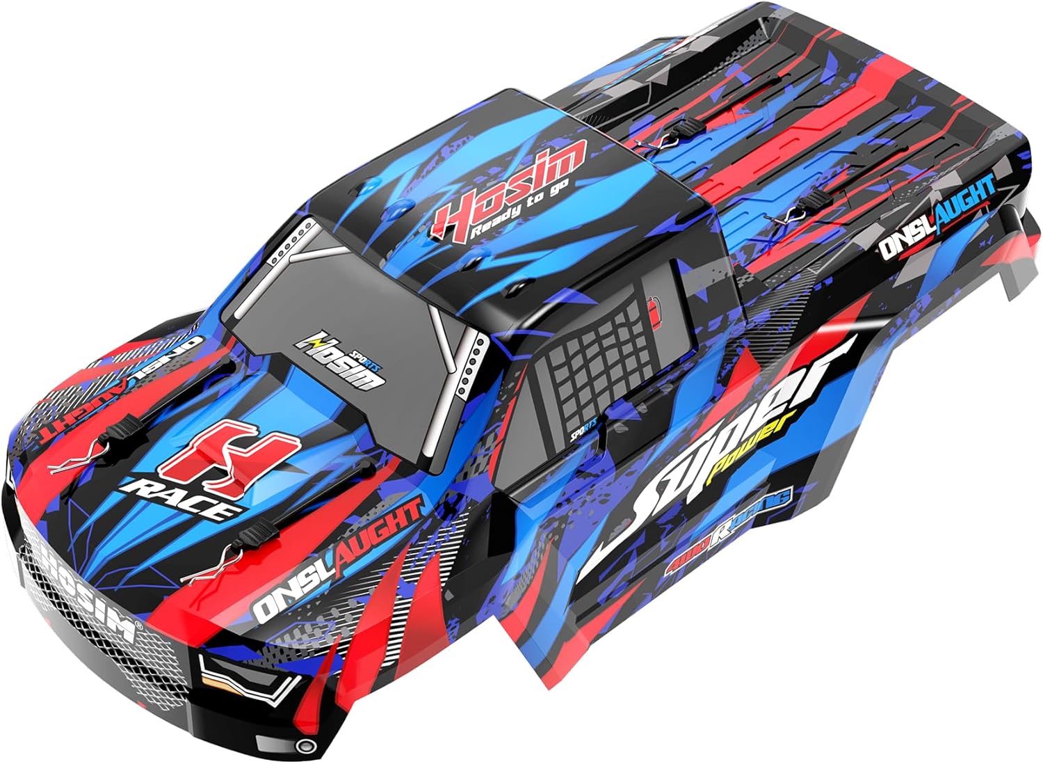 Hosim 1/10 RC Car Body Shell for X07/X08/X07W RC Truck Replacement Parts No.X8-CK03 X08 RC Cars Accessories(Blue)