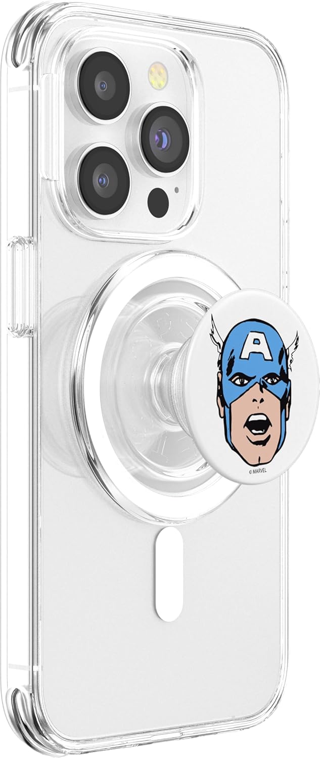 Marvel Captain America Big Face Comic PopSockets MagSafe PopGrip for iPhone