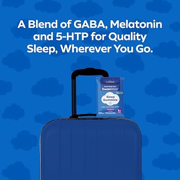 Dream Water Sleep Aid Melatonin Gummies with GABA & 5-HTP; Naturally Flavored Sleep Gummies, Snoozeberry Flavor - 6ct Pouches x 12pack