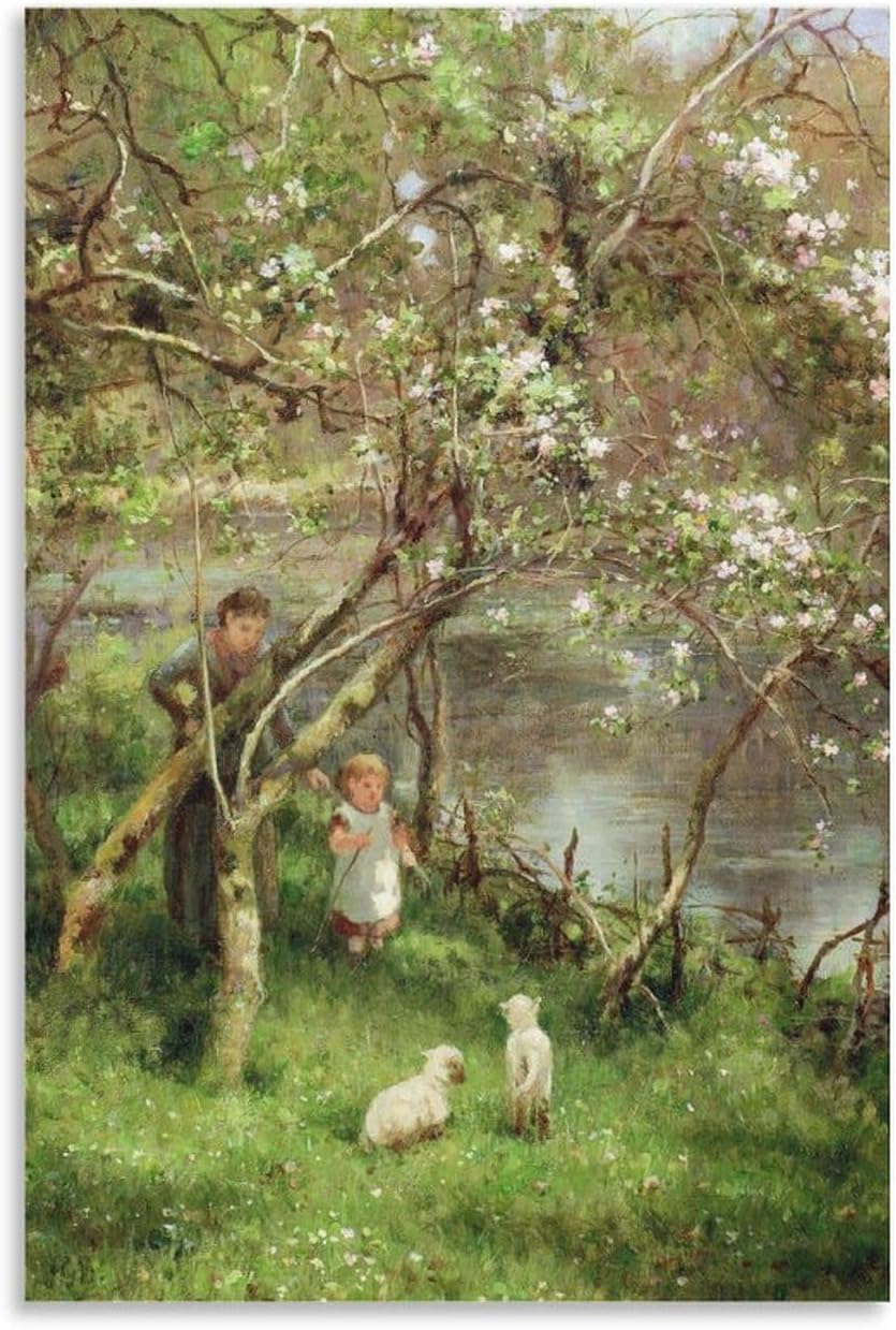 George Henry Spring Tim Amazon.com: James George Bingley,Springtime,Mother, Child And Lamb,art ...