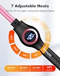 ORYNNE 1/2 Inch Curling Wand for Long Hair, Extra Long Barrel Ceramic Curling Wands, 7 Adjustable Heats for All Hair Type, 110-240V Dual Voltage Hair Wand Curler, 60 Minutes Auto Shut Off