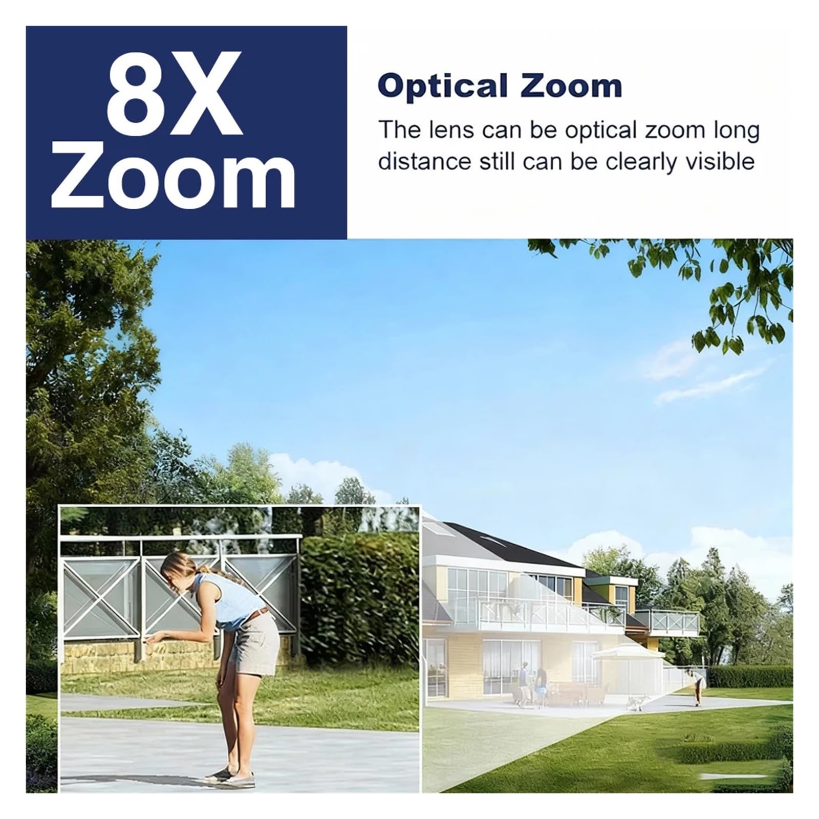 Kit sans Fil à Trois objectifs avec Zoom 8X de 10e génération(2T,4 Cameras 10CH NVR)
