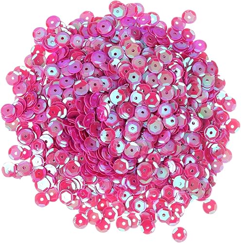 Vista 34 de MECCANIXITY Lentejuelas iridiscentes, 2400 unidades, para hacer joyas, manualidades, costura, color rosa