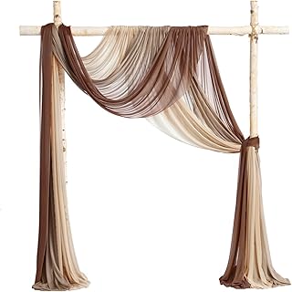 Ling's Moment Deluxe Wedding Arch Draping Fabric, Easy Hanging Chiffon S...