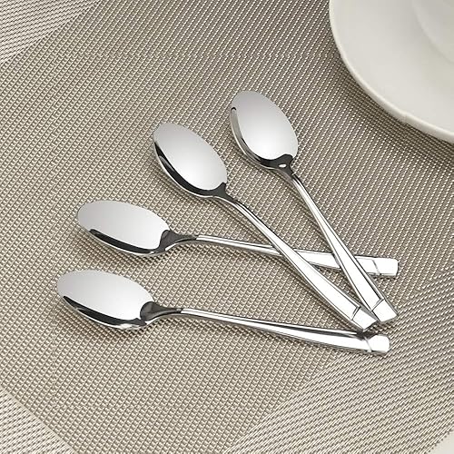 Miniatura 5 de Cand Demitasse - Cucharas de café de acero inoxidable, 16 unidades, 5 pulgadas