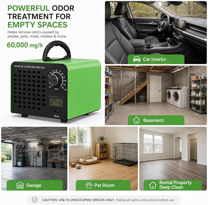 Generador de ozono 60,000 mg/h portátil para hogar y vehículo miniatura 2