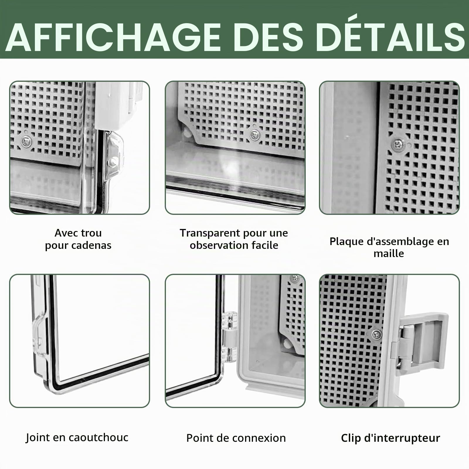 Boîte de Dérivation Étanche,Boîte de Distribution 15 x 15 x 9 cm,Boîte Dérivation Etanche,Boîtier de Projet Etanche Electrique Exterieur,pour les Équipements Électriques Intérieure et Extérieure