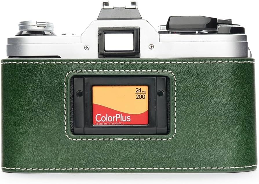 Amazon.com : Handmade Genuine Real Leather Half Camera Case Bag