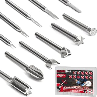 11Pcs Wood Carving Drill Bits Set for Dremel Rotary Tool Engraving Bits
