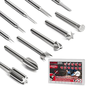 11Pcs Wood Carving Drill Bits Set for Dremel Rotary Tool Engraving Bits