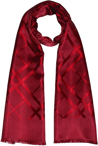 Foulard En Soie 100% Pour Femme - 50x165 Cm, Léger Et Luxueux - Coloris Gris Argenté, Noir, Bleu Foncé