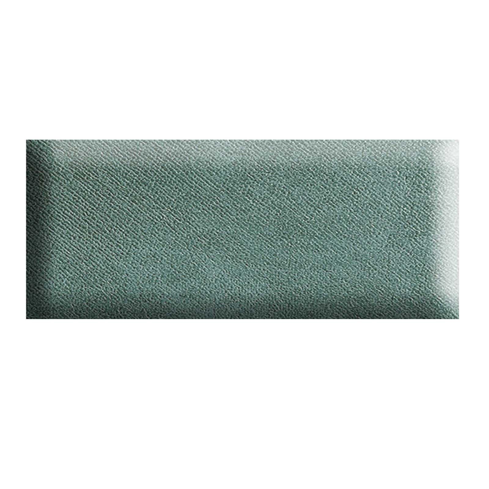 HLTQL Upholstered Soft Wall Panels and Padded Boards, Bedroom Headboard Panels for Wall Collision Protection (#Green, 25x40cm)