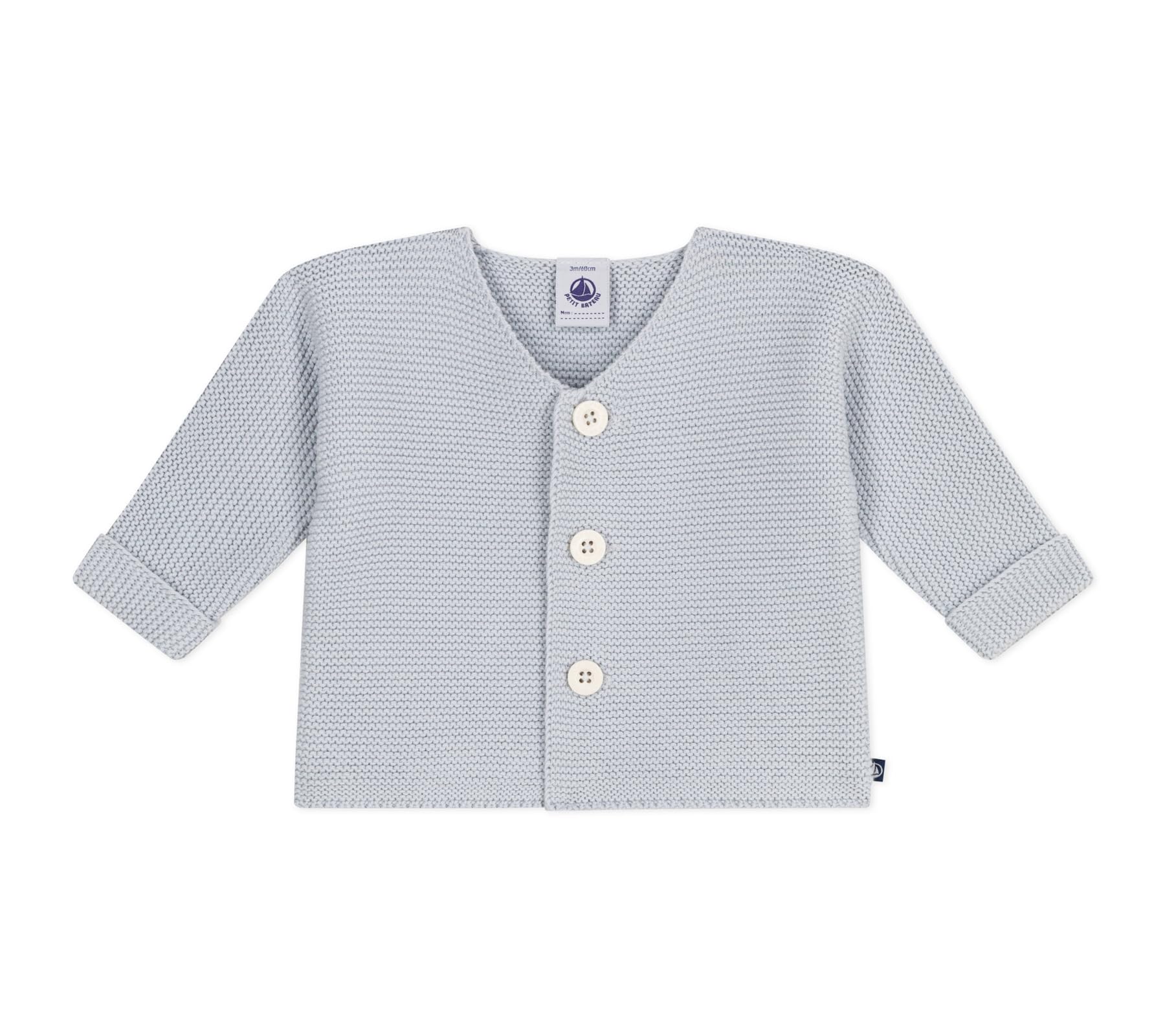 Petit Bateau Cardigan bébé Tricot Point Mousse en Coton