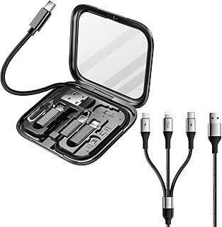 USB C Adapter Cable Kit,USB Charging Cable,USB C to USB C Fast Charging Cable,USB to USB C,USB-C to USB-A/Lightning/Micro USB Adapter,USB Cable Compatible for Phones,Laptop,Tablet,Computer(Black)