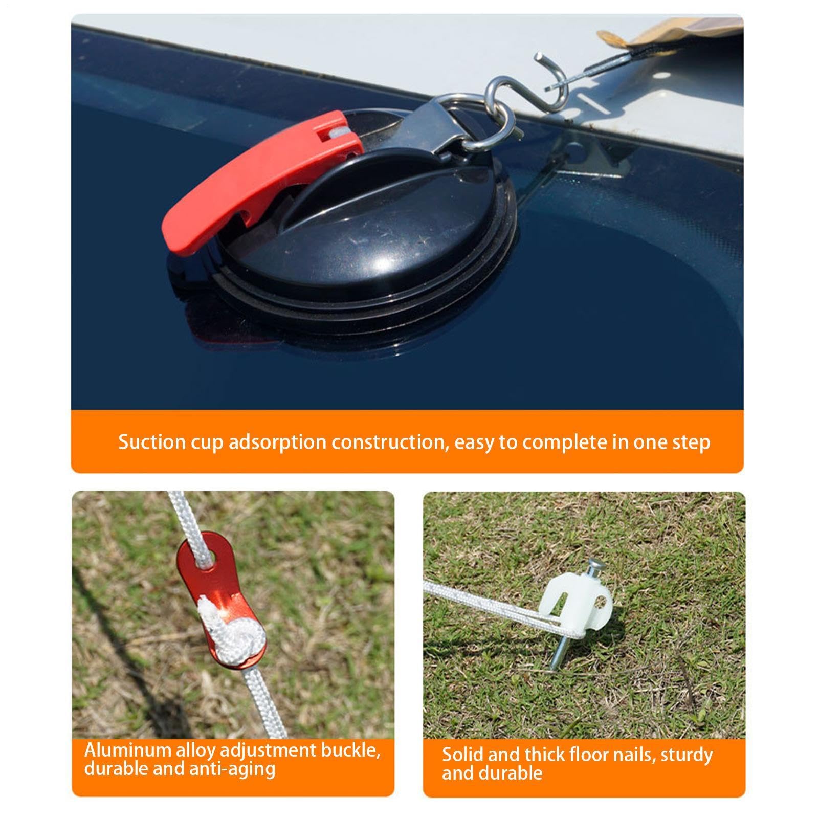 Tettuccio Da Campeggio Per Auto Ampio Spazio Tendalino Costruzione Robusta | Portellone Pensilina Ombreggiante SUV Per Campeggio Picnic Weekend Famiglia Attività Outdoor Viaggi Spiaggia