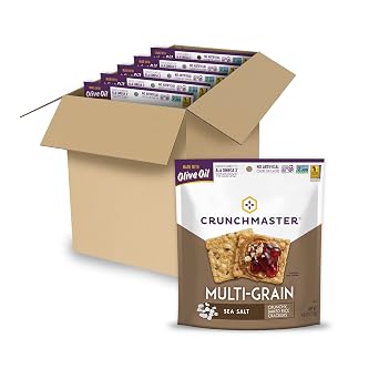Crunchmaster Gluten-Free Multi-Grain Sea Salt Crackers, 4oz. Pack of 6