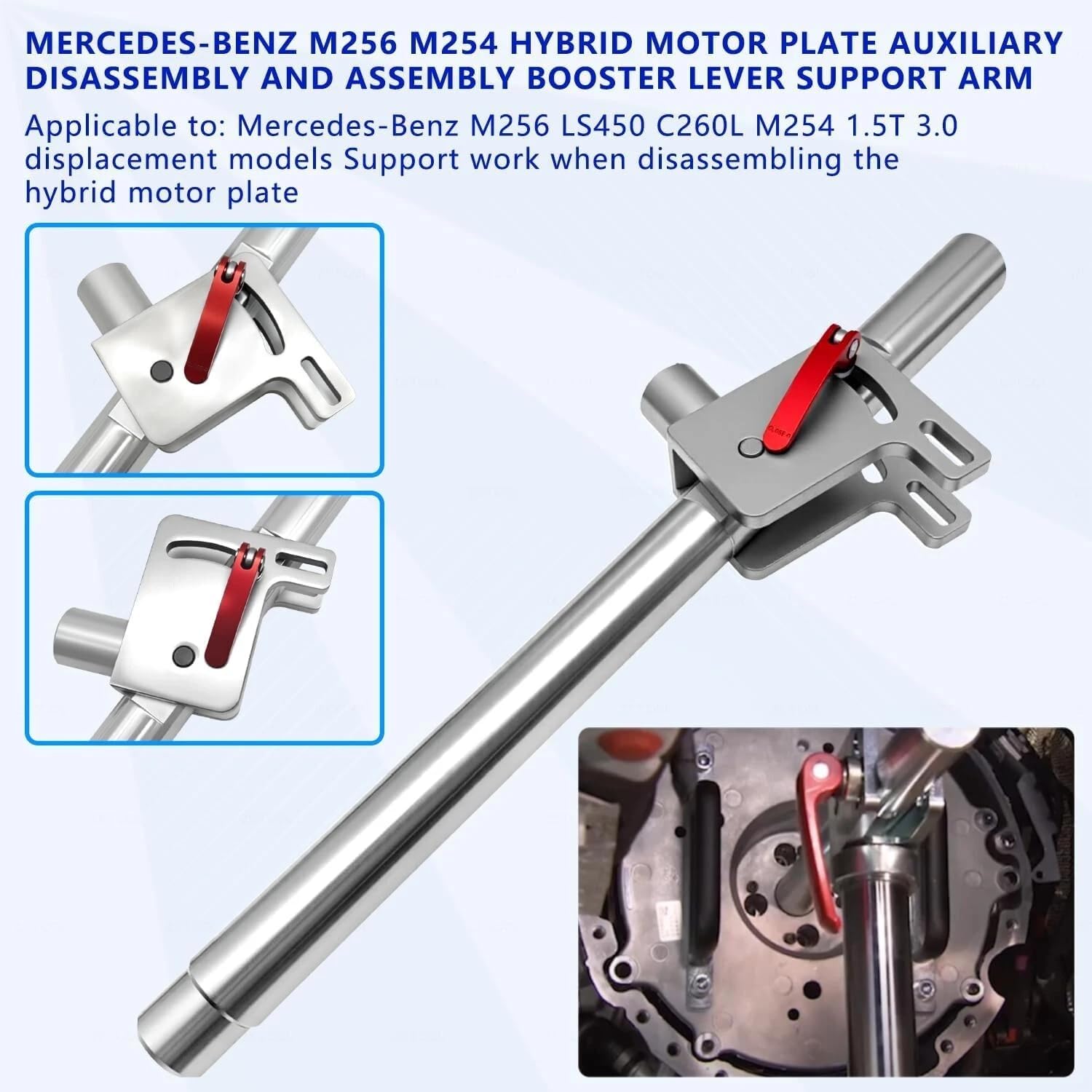 Hybrid Starter Generator Motor Bracket Compatible with Mercedes-Benz M256 M254 Engine Inline 6-Cylinder Starter Motor Rotor Removal Tool OEM 2562240600