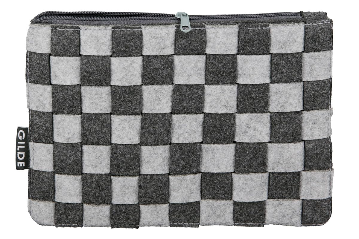 Pochette en feutre à carreaux pour protéger vos lunettes et petits accessoires