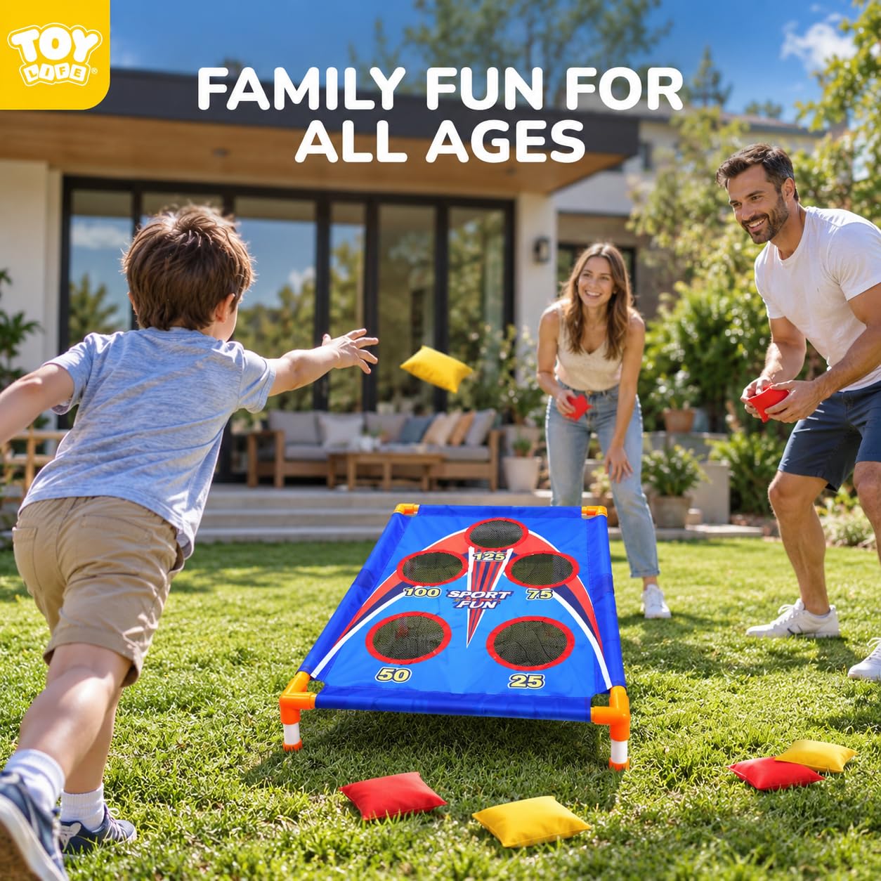 TOY Life Bean Bags Toss Carnival Games, Cornhole, Outdoor Toys for Kids Ages 4-8, Backyard Game Sports & Outdoor Play, Outside Toys for Ages 5-7, Family Lawn Yard Games Birthday Party, Gift for Boys — Amazon image 5