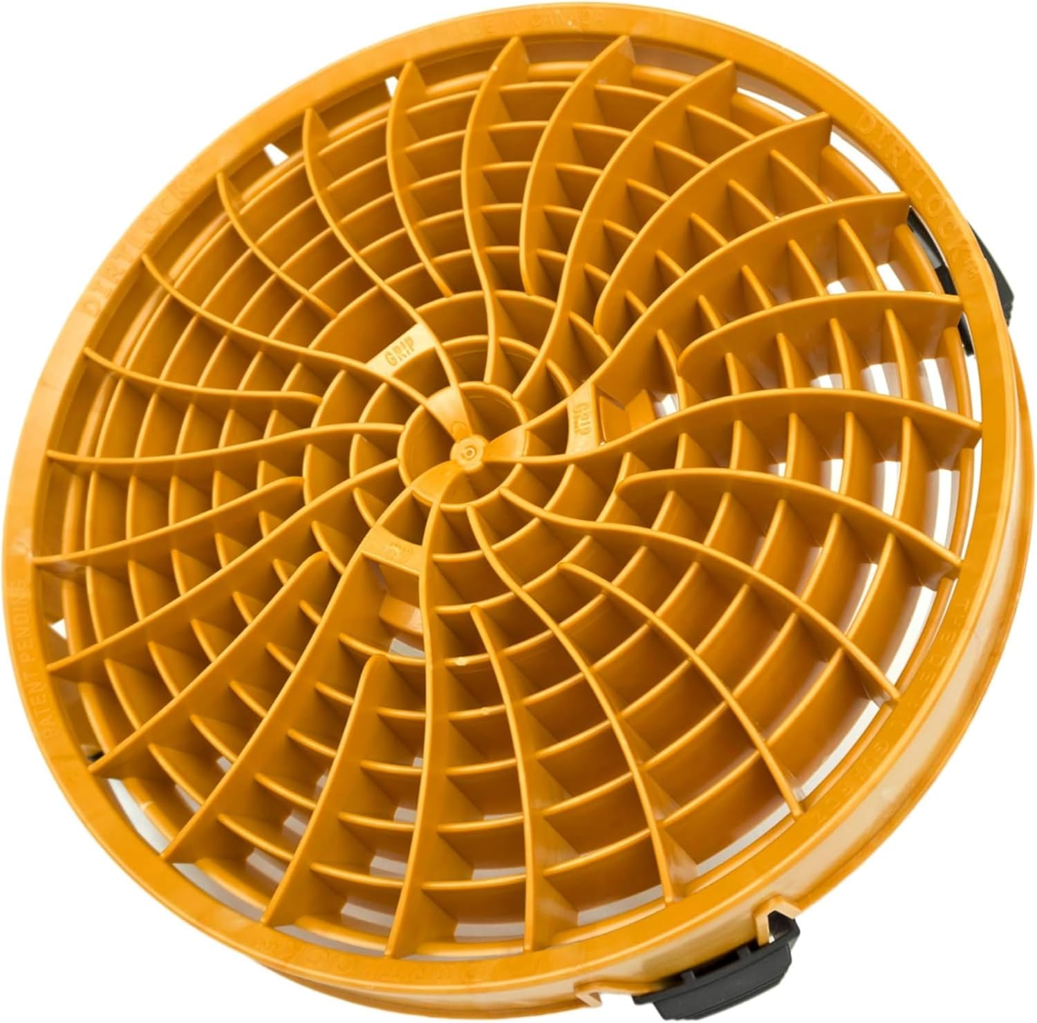 DETAIL GUARDZ Dirt Lock Car Wash Insert – Bucket Filter for 3–8 Gallon Round Pails – Traps Debris, Prevents Swirl Marks – Self-Locking Rubber Grips, Venturi Flow, Cleaning Tool (Yellow)