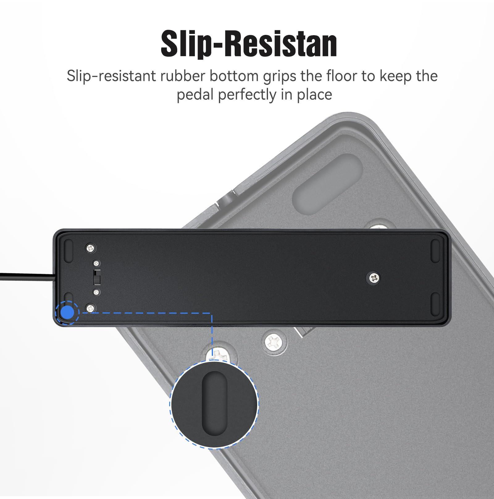 Asmuse Pédale de Sustain Supérieur pour Clavier Piano Universelle, Sustain Pédale Antidérapant Durable en Acier Inoxydable avec Interrupteur de Polarité