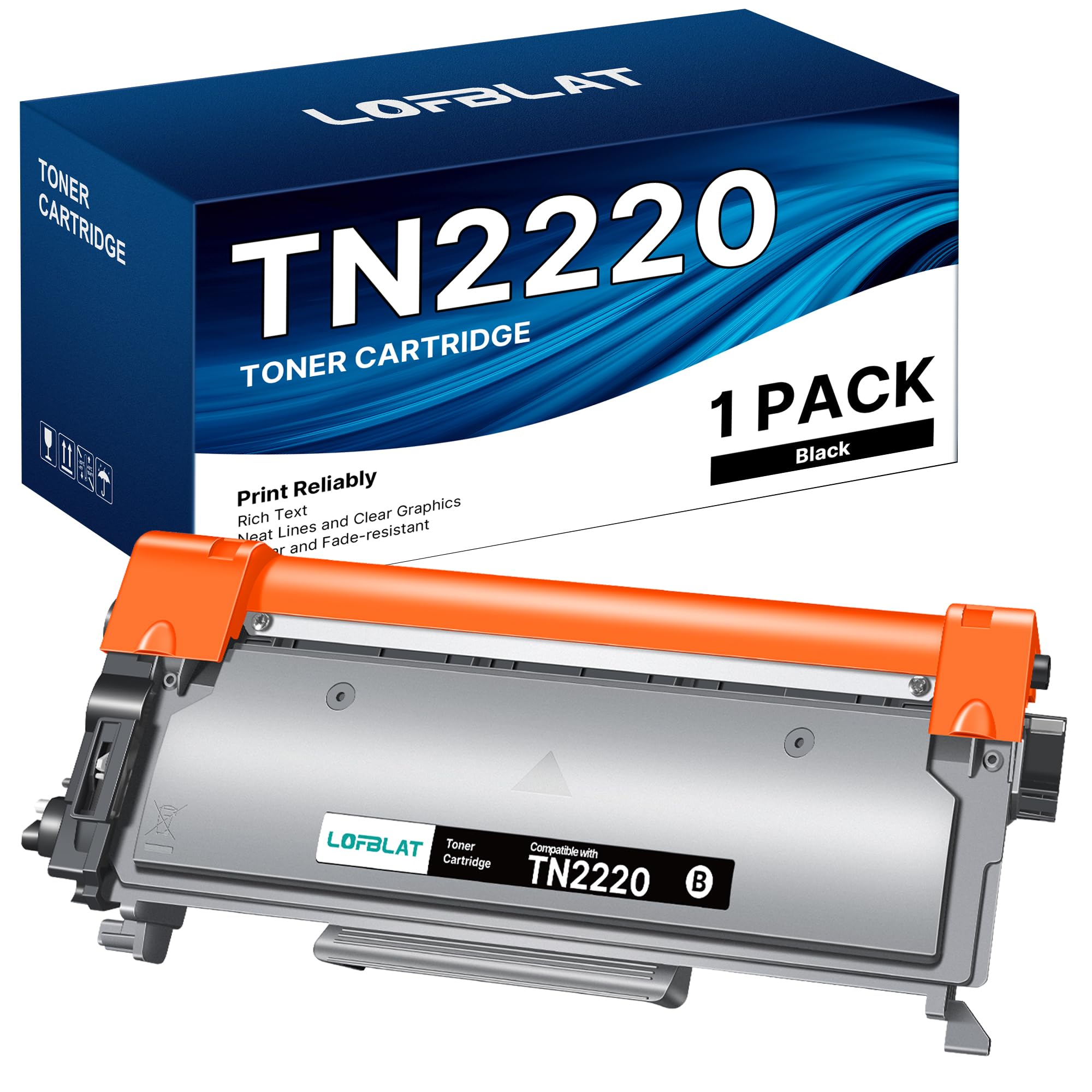TN2220 Toner Kompatible für Brother TN 2220 TN2210 für Brother MFC-7360N MFC-7460DN MFC-7860DW FAX-2840 FAX-2940 HL-2130 HL-2240 HL-2250DN HL-2135W DCP-7055 DCP-7055W (1er-Pack, Schwarz)
