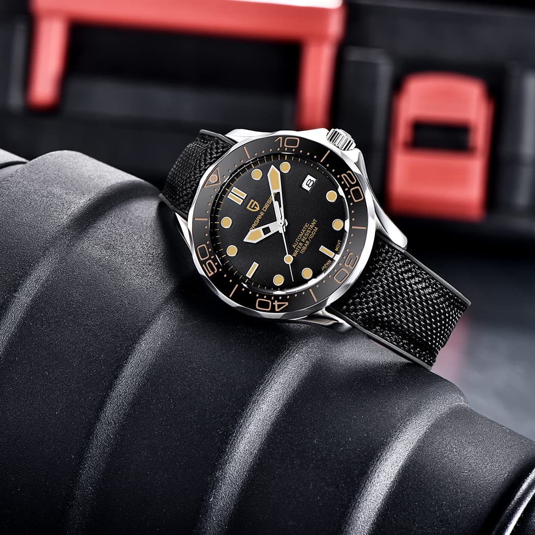 Pagani Design Mechanische Herrenuhr Stundenzeiger Leuchtende Stahl Taucheruhr Japanisches Uhrwerk Saphirglas Kalenderanzeige Fashion Business NH35 Watch 1667