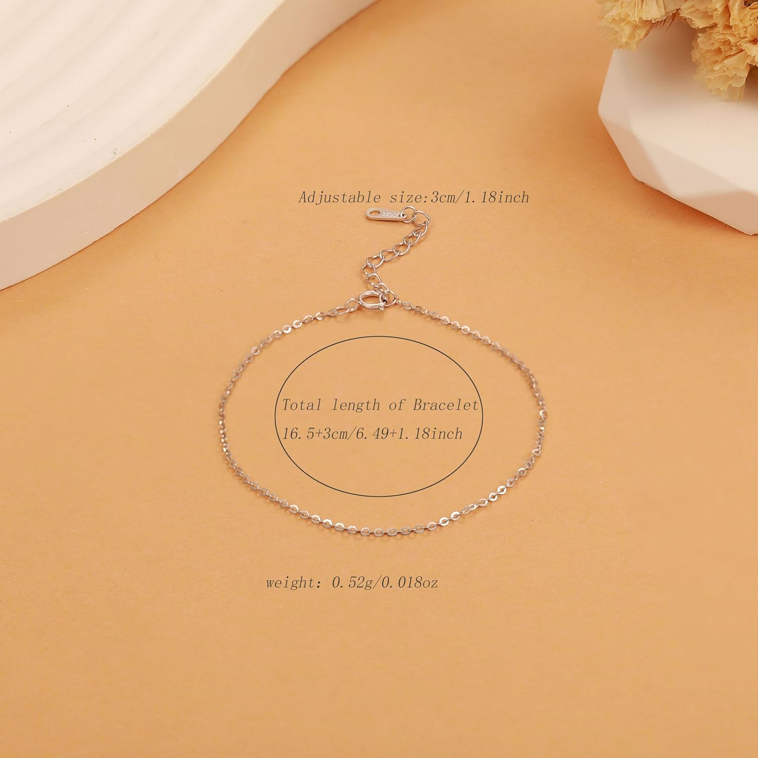 Gold Bracelet for Women,925 Sterling Silver Simple Plain Chain Bracelet to Daughter 14k Gold Plated Dainty O-Shaped Twisted Link Chain Birthday Valentines Day Jewelry Gifts - Image 6