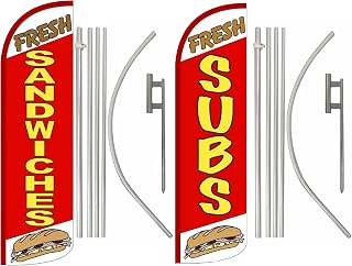 OnPoint Wares Fresh Sandwiches, Fresh Subs King Flag w/Kit- Pack of 2