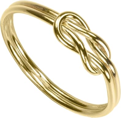 uGems 14K Gold Filled Double Long Love Knot Ring