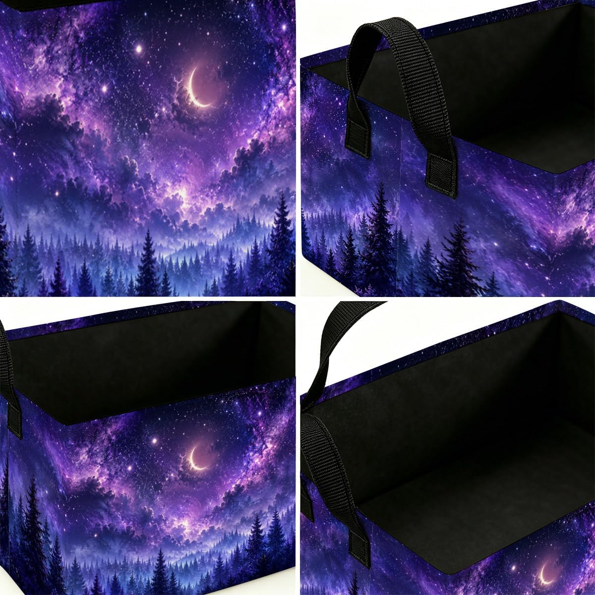 Starry Forest Storage Basket 56L, Laundry Hamper Gift Organizer