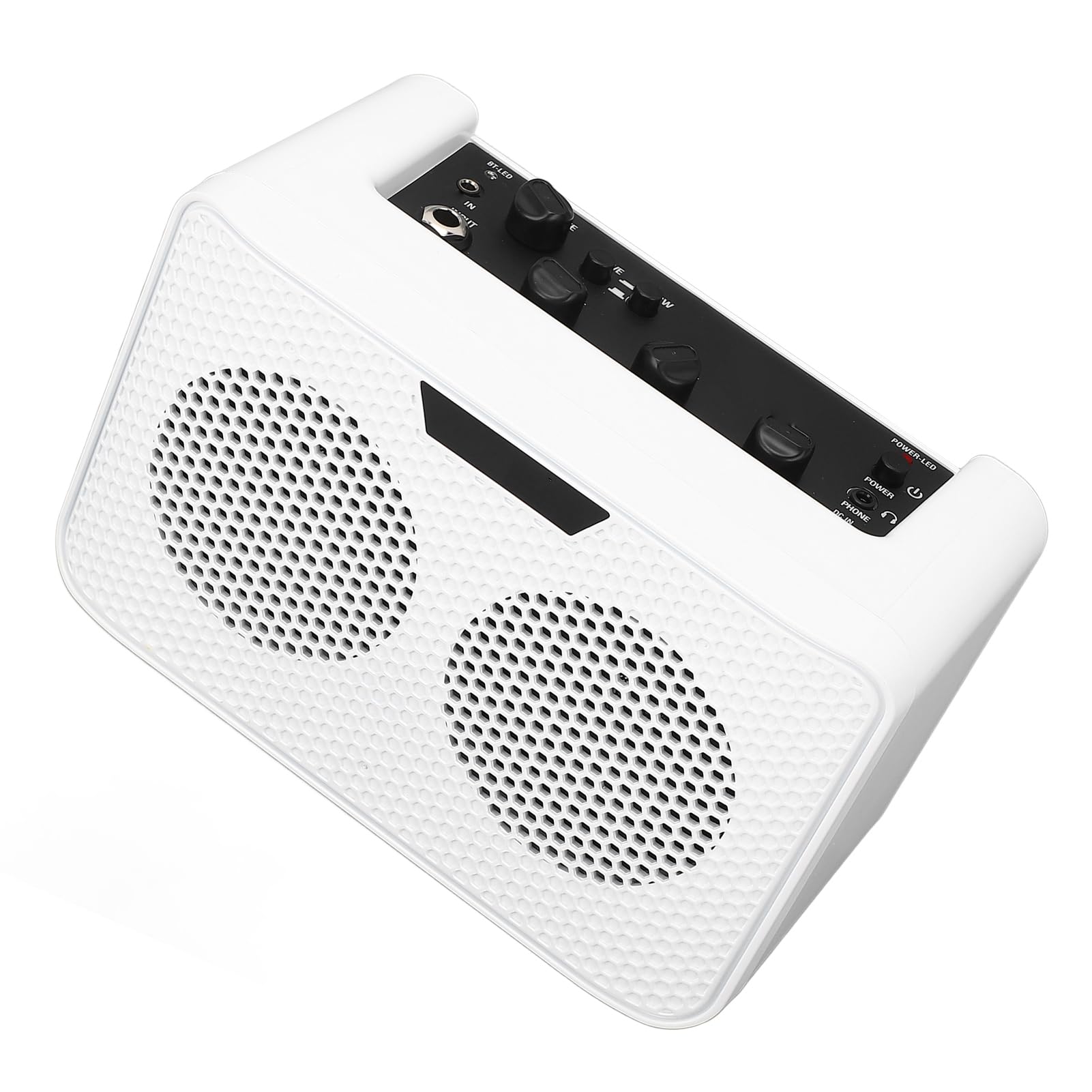 Domary Amplificatore per Chitarra Elettrica Delay Amplificatore per Chitarra Uscita da 10 W Porta di Ingresso da 1/4 Pollici Jack Cuffie 3,5 Mm Ingresso AUX e MIC