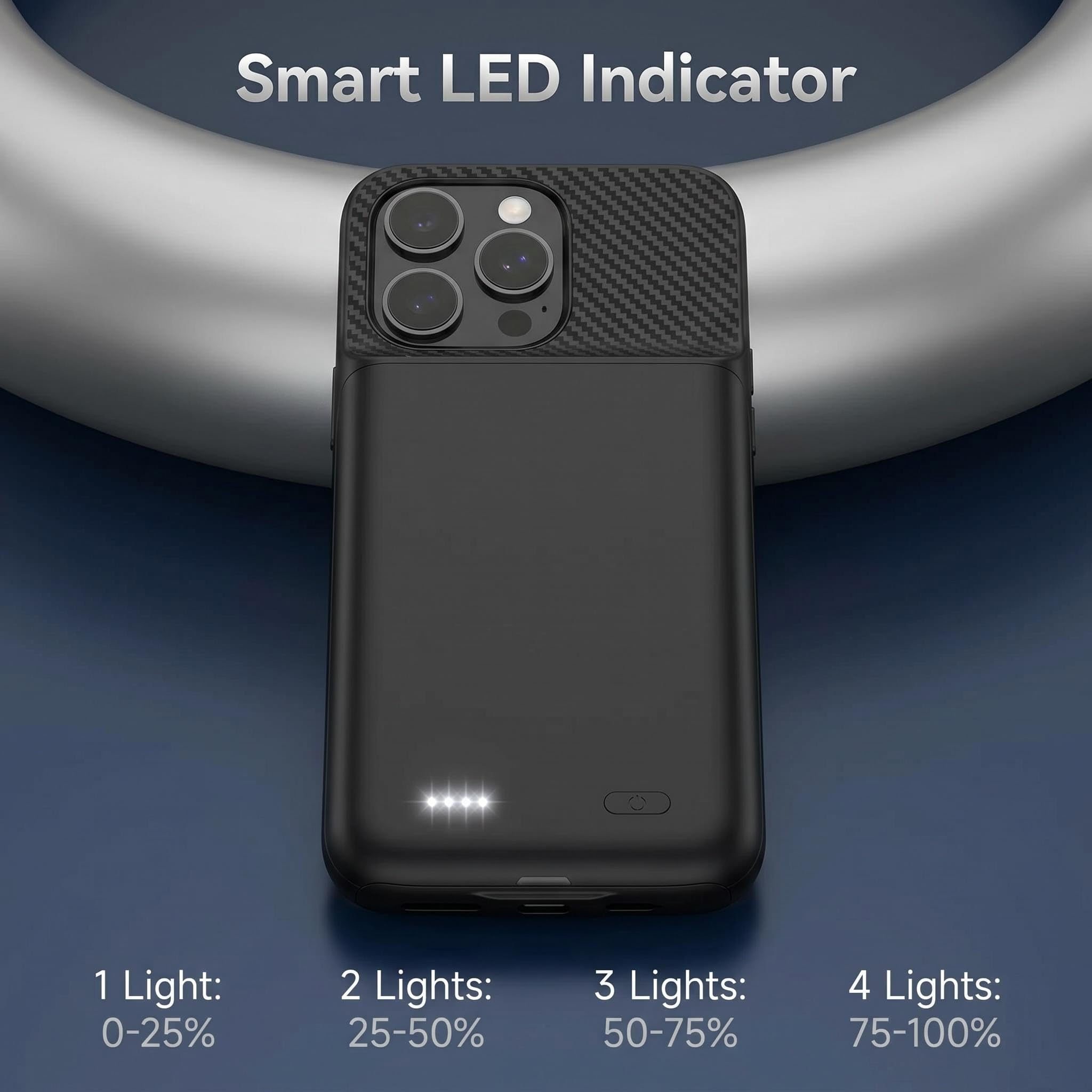 Custodia con batteria per iPhone 16 Pro/17, 10000 mAh, ultra sottile, portatile, estesa, custodia di ricarica per iPhone 16 Pro/17 (6,3 pollici), colore nero