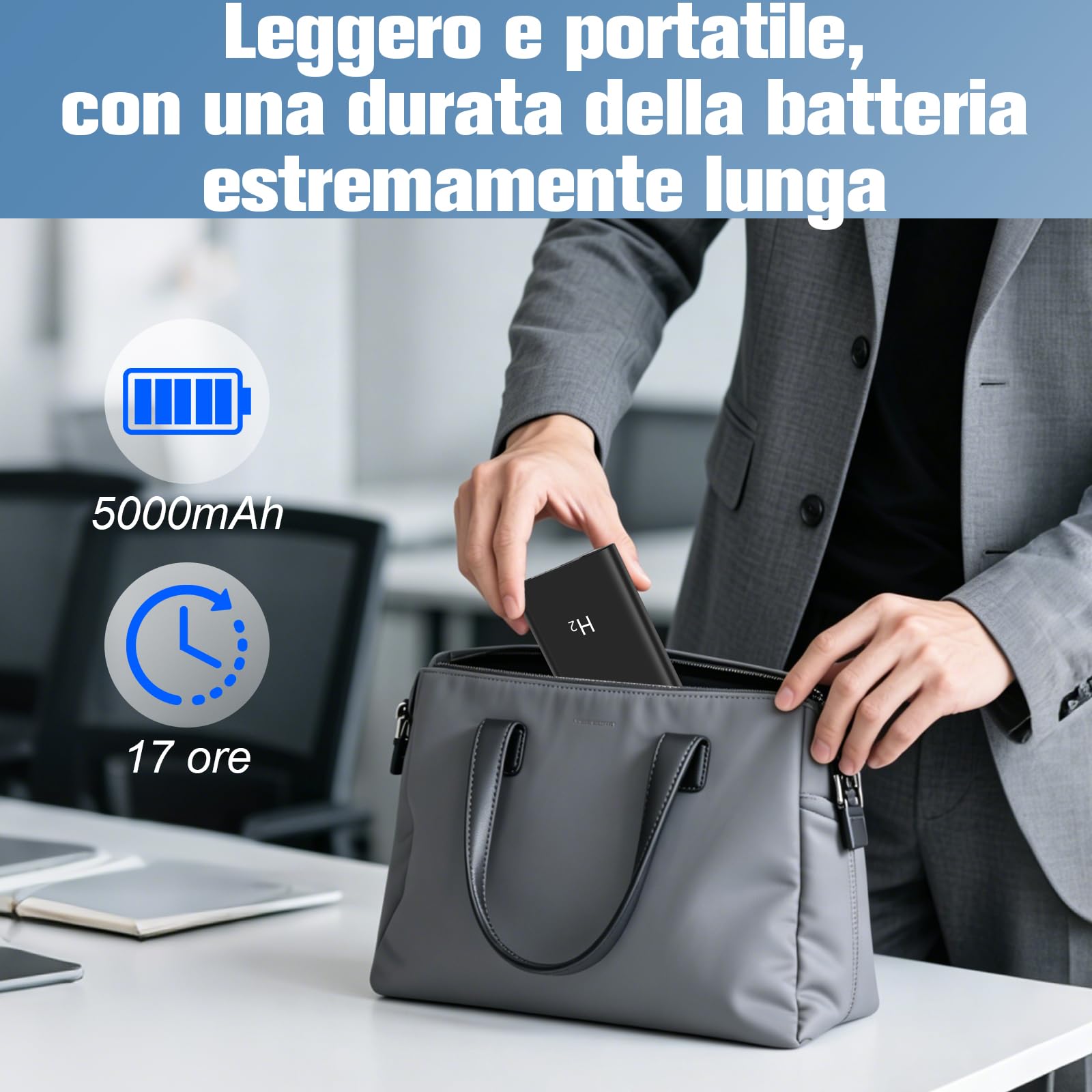 Mini camera HD 5000mAh Microcamera Nascosta Portatile per Interni Esterni