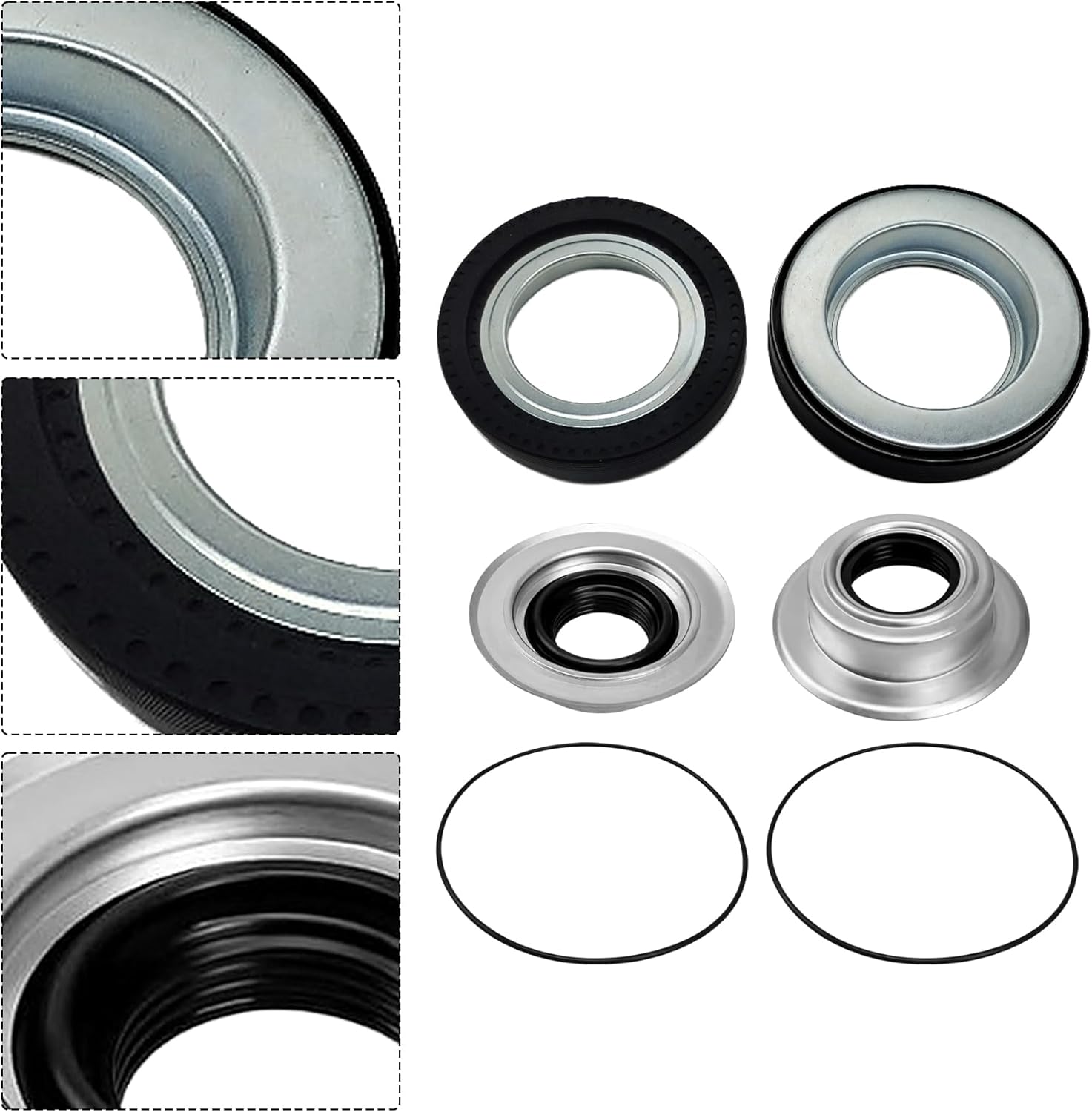 Racing Front Axle Vaccum Knuckle Seal & Hub O-Ring & Dust Seals Kit 2017426 2014835 54983 60-shaft Seal Kit Replacement for F350 F450 F550 2005-2019 Super Duty Vehicles