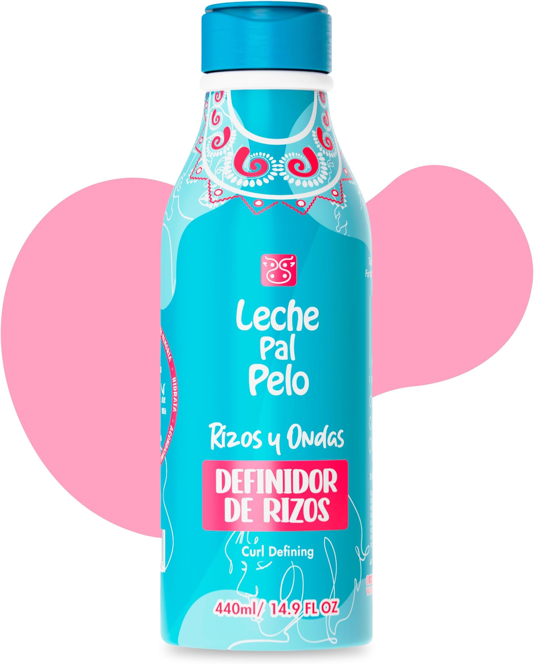 Leche Pal Pelo Curly and Wavy - Curl Definer Styling Cream with Jojoba Oil, Aloe Vera - For Curly Hair - Made without Parabens - 14.9 oz