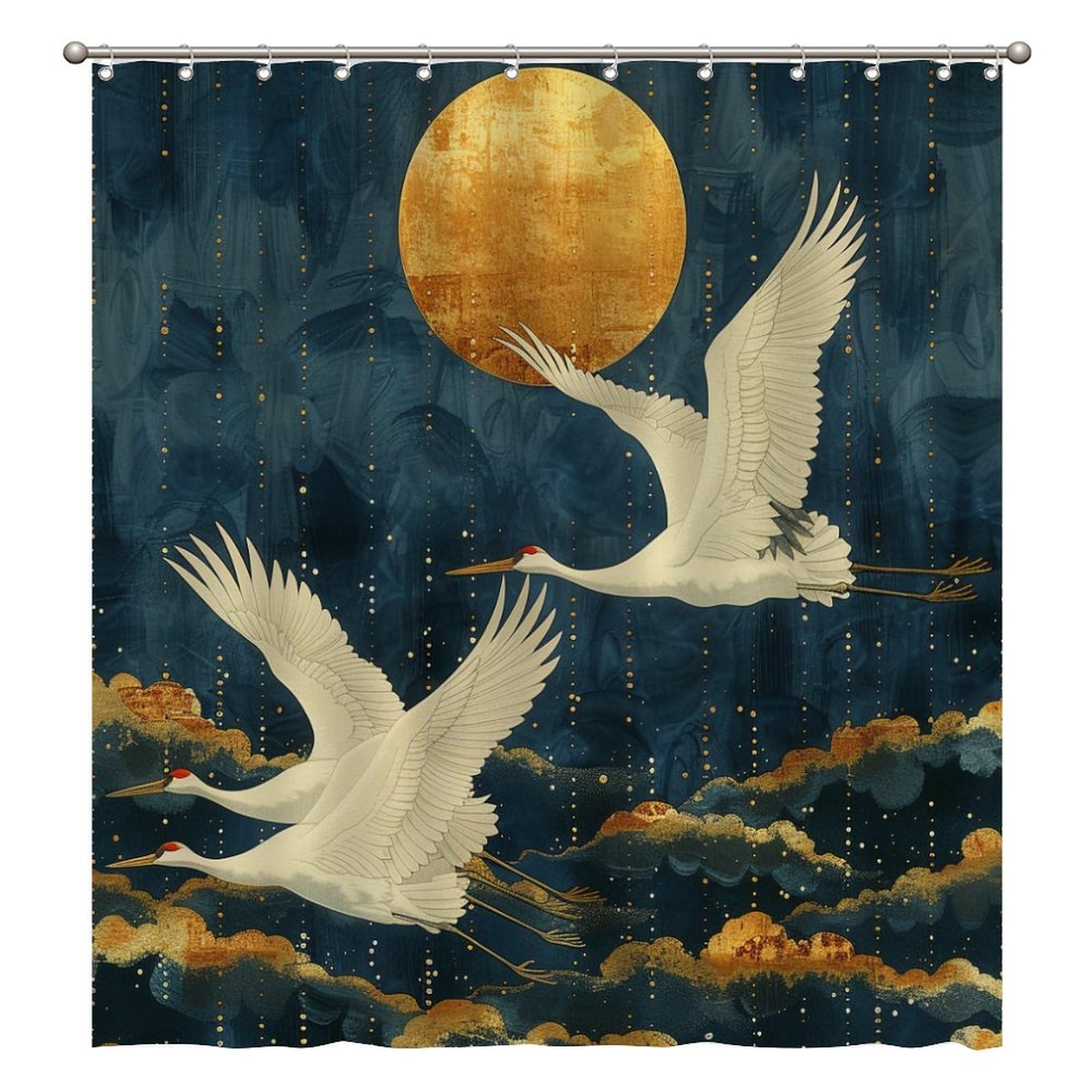 Rideaux de douche vintage 183x203cm imperméables DreamAutumn