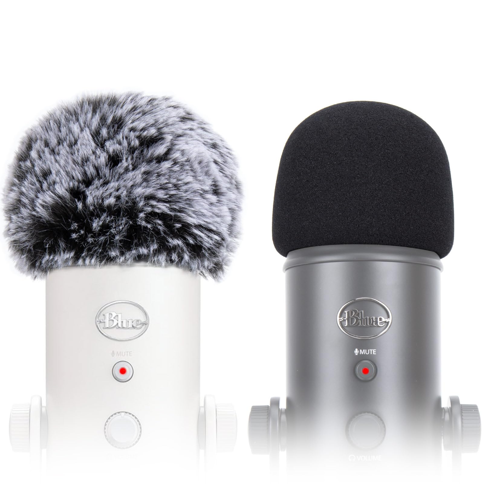 Windscreen Muff and Foam for Blue Yeti, Blue Yeti Pro USB Condenser Microphone, Indoor Outdoor Microphone Windshield 2 PACK by SUNMON