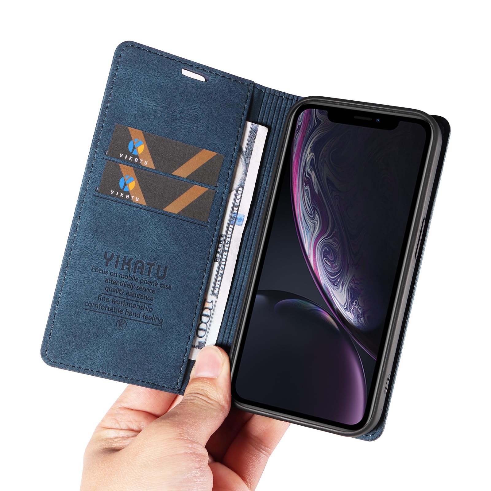 idatog Cover per Huawei Y5 2019 / Honor 8S, Custodia in Stile Dipinto Pelle PU Libro Portafoglio Cover Wallet Flip Caso con Supporto di Stand/Carte Slot/Chiusura Magnetica (Gatto 2