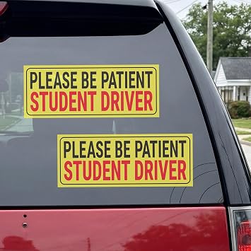 Stickios Student Driver Window Clings - Reusable & Removable - Made in USA