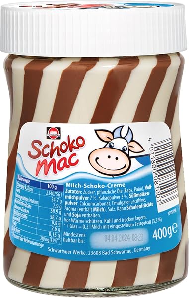 Schwartau SchokoMac, Schoko-Milch Aufstrich, 400g - 3
