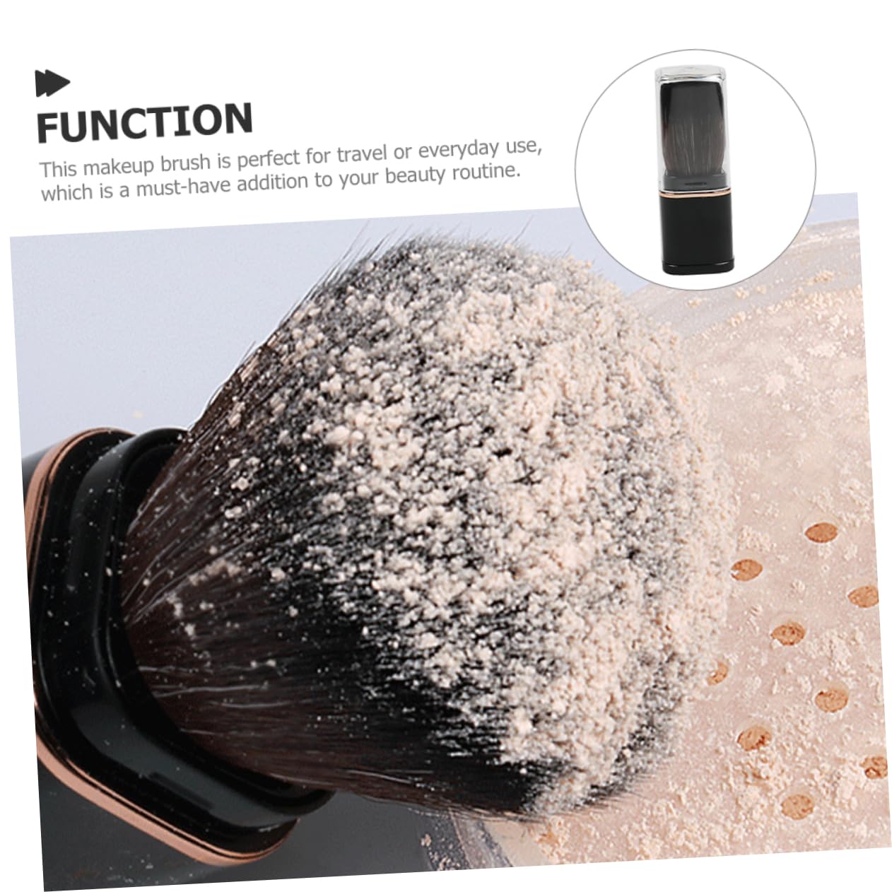 Travel Makeup Brush Retractable Blush and Powder Brush Portable Beauty Kit