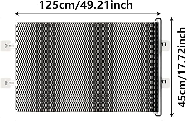 Retractable Stair Gate for Dogs, No Drilling Mesh Pet Gates for Dogs, Retractable Dog Gate, Baby Gate for Babies and Pets for Living Room, Bedroom, Hallways, Doorways, Indoor, Outdoor (M) - 2