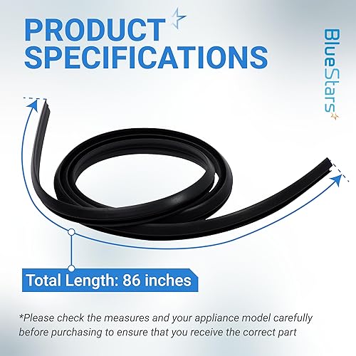 Miniatura 3 de BlueStars W10300924 Junta de sello de puerta de lavavajillas – Ajuste exacto para lavavajillas Whirlpool KitchenAid Kenmore – Reemplaza W11177741