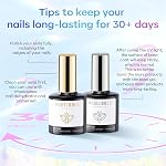 Modelones 15ML Gel Base and Top Coat for Gel Nail Polish, Top Coat Gel Polish Set, Soak Off U V Gel High Gloss Shiny Clear No Wipe Base Top Coat Long Lasting for 28 Days