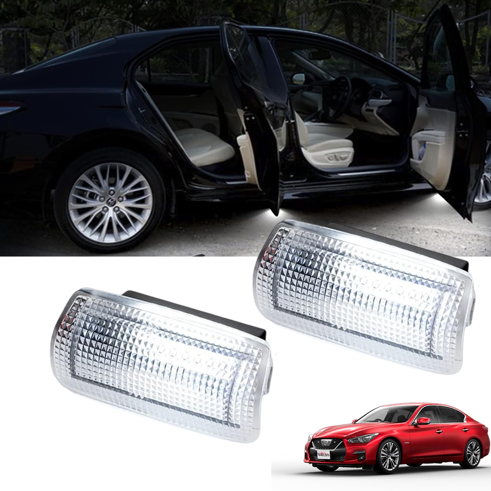 Amazon.co.jp: 日産 スカイライン V36 V37 LED カーテシランプ 純正 